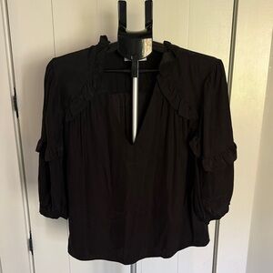 Frame Elegant Black Women's Top Size M Silk